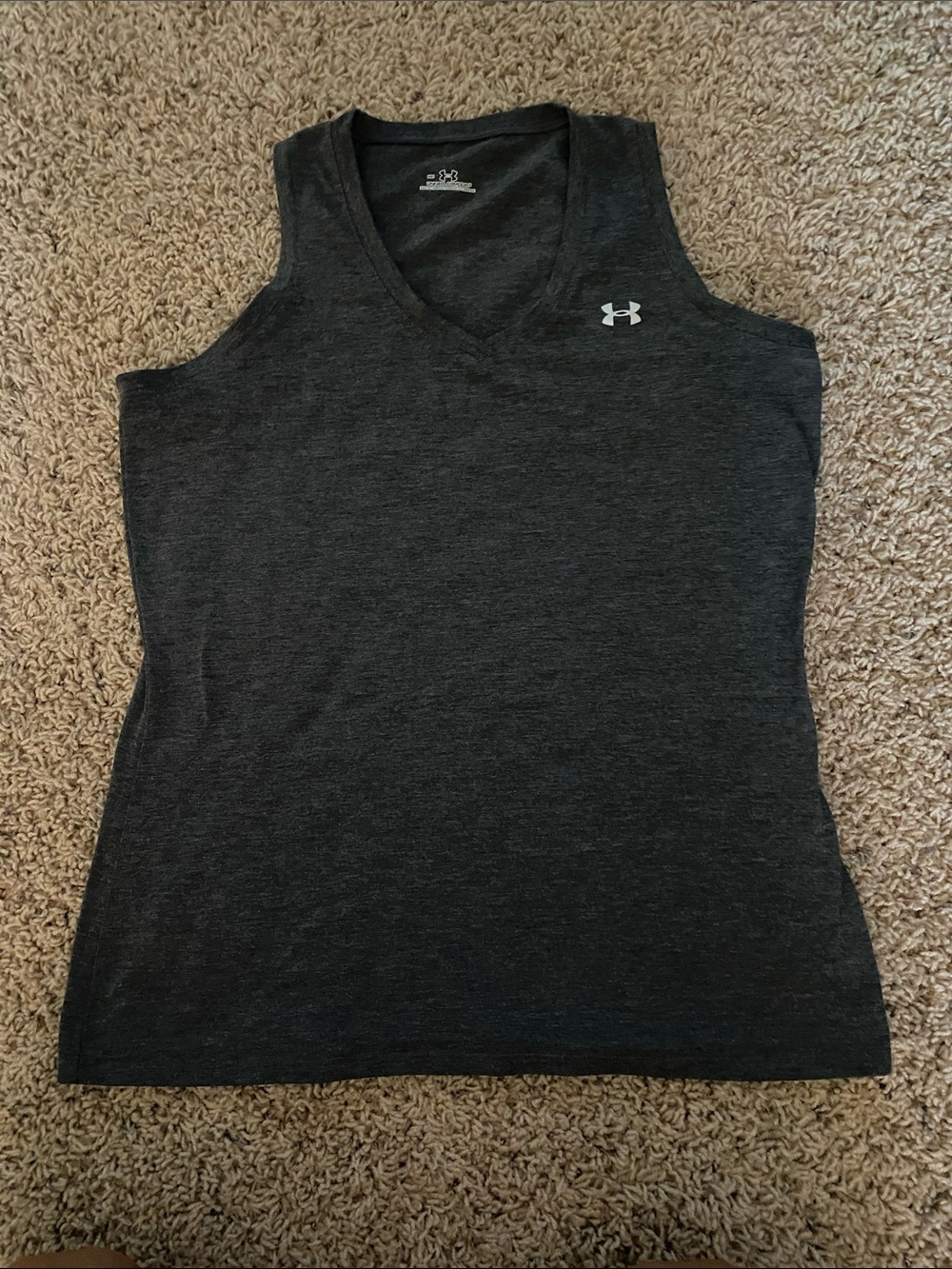 Under Armour Women's Dark Gray V-Neck Athletic Tank